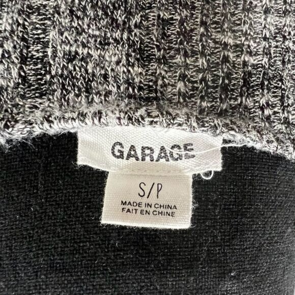 Garage Petite S Gray Marled Knit Swing Dress Long Sleeve Scoop Neck Casual - Picture 3 of 7